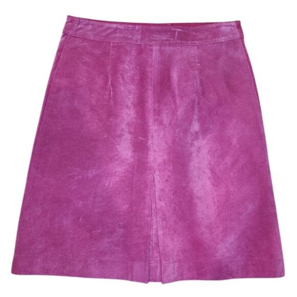 Lilly Pulitzer Hot Pink Washable Suede Pleated Mini Skirt Size 2 Pockets A-Line - Picture 2 of 9
